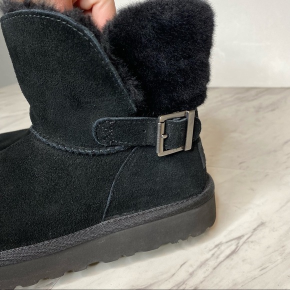 UGG Karel Black Mini Winter Boot 6 - Picture 12 of 14